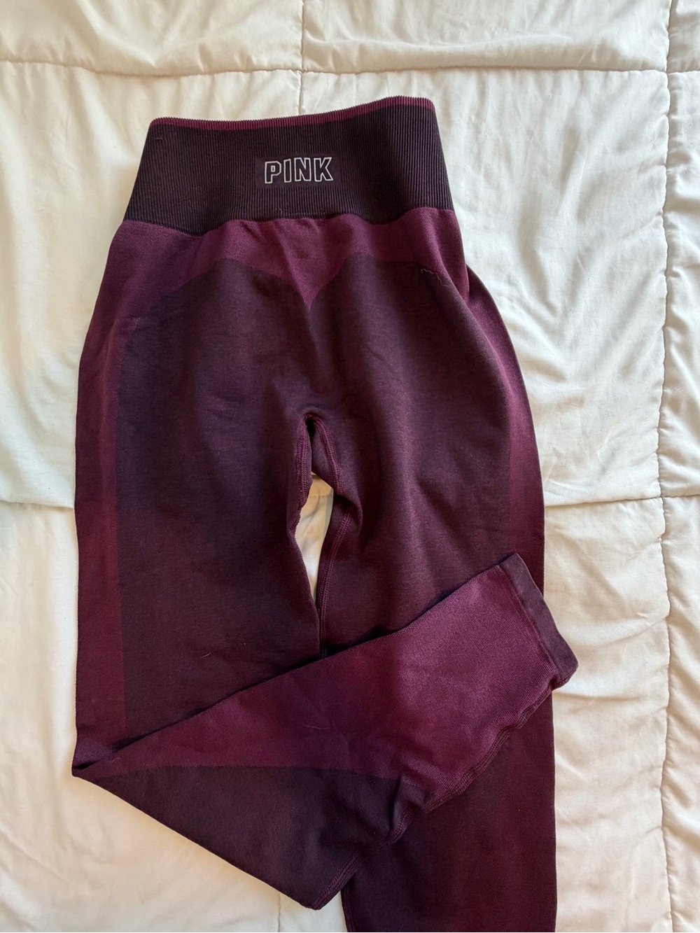PINK Victoria's Secret Kids Seamless Burgundy Leggings